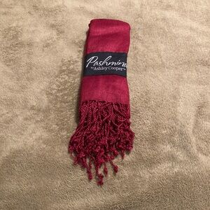 NWT Pashmina by Ashley Cooper Vintage 90s Shawl Wrap Scarf Red
